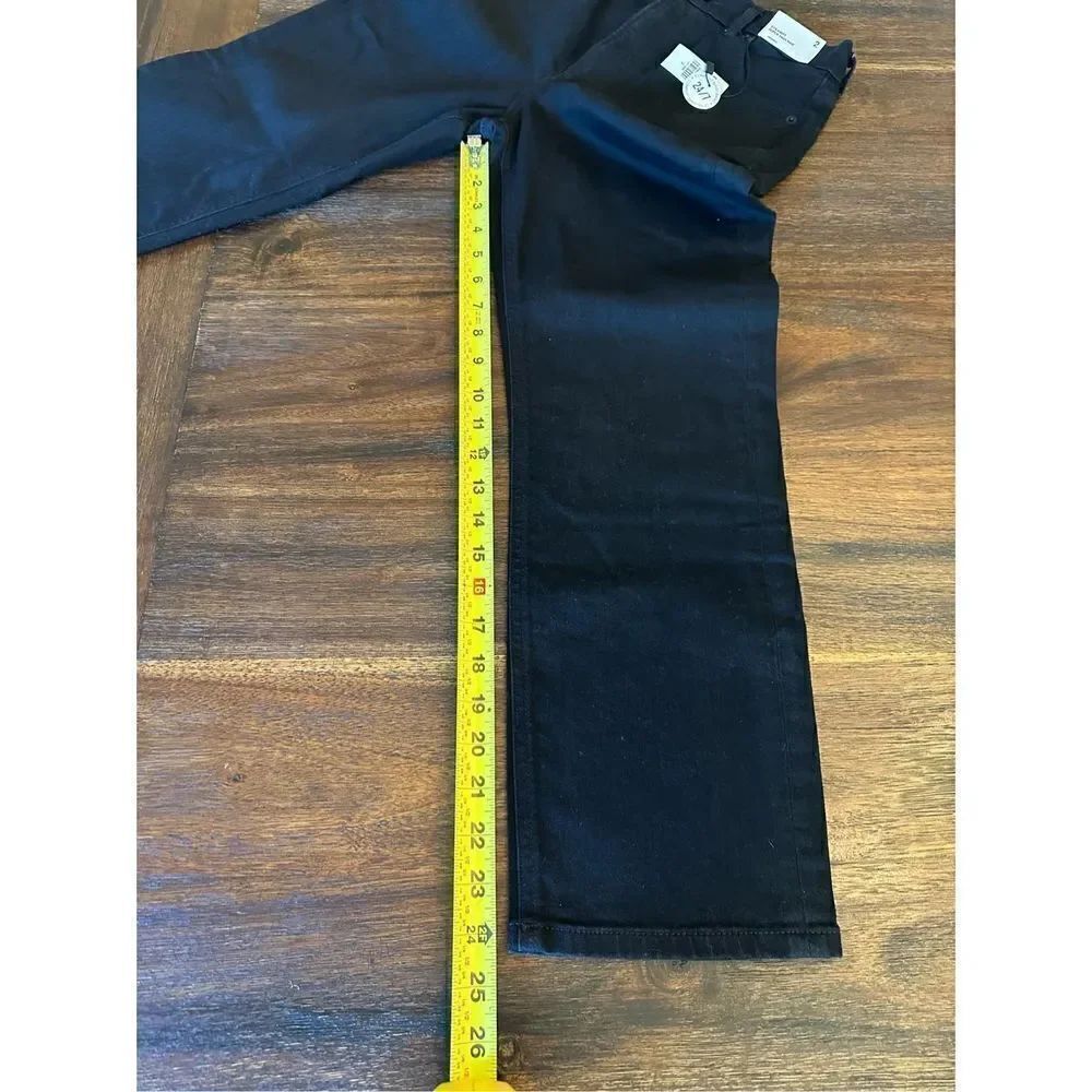 Express original super high waist straight leg jeans in black.